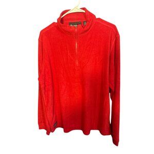 Dri-Duck Mens Red 1/4 Zip Pullover Fleece Sweatshirt M Anti-Static NWT